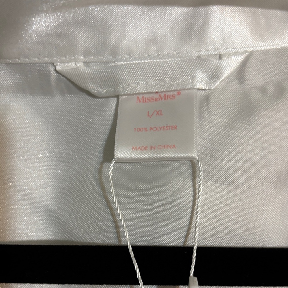 White Satin Bridal Robe - Picture 3 of 4